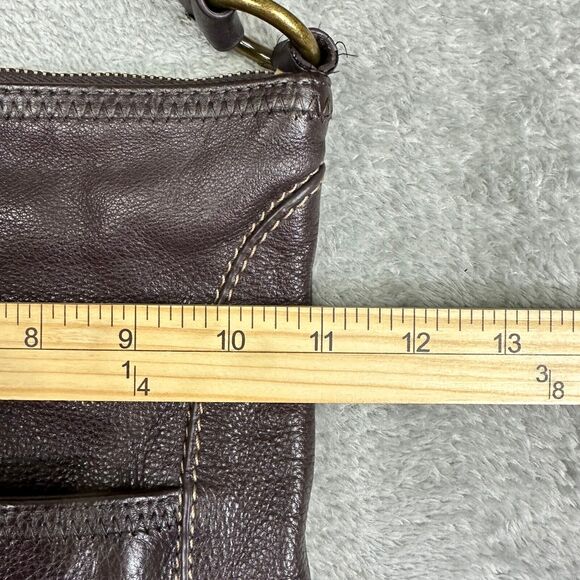 The Sak Brown Genuine Leather Iris Crossbody Satchel Bag - Picture 11 of 12